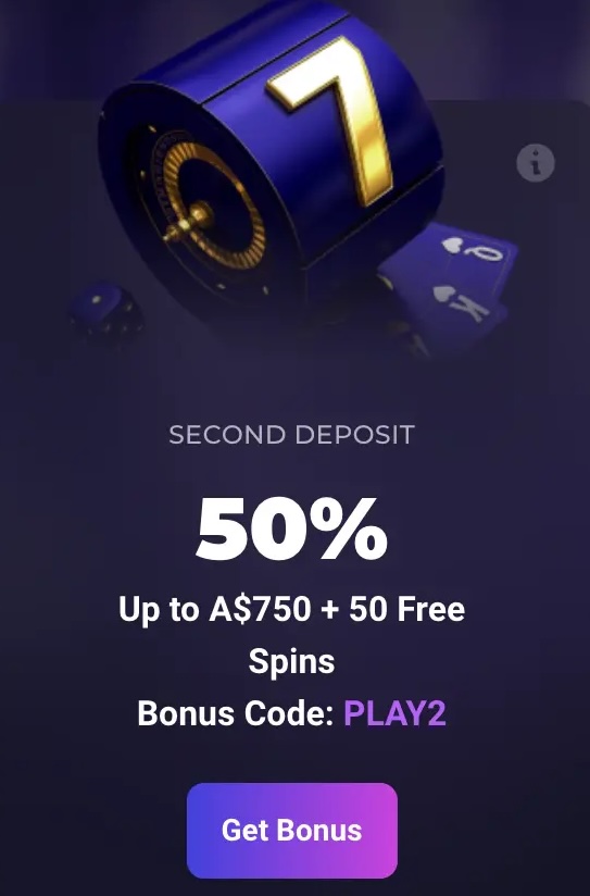 Second deposit information Lucky7even Casino